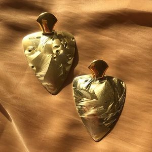Vintage gold statement earrings